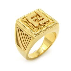 Pre Loved fendi Women metallic | gold Rings